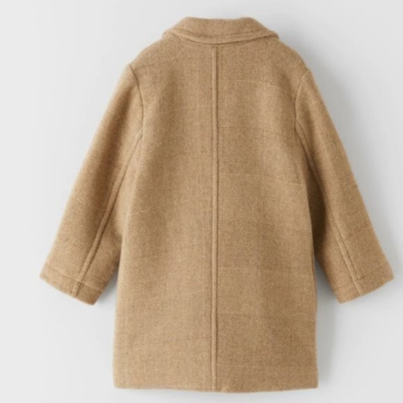 TEXTURED WOOL BLEND COAT NATURAL COLOR 6 YEARS (45,7 INCHES) - Picture 2 of 2